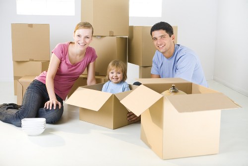 House removals and storage service in Welling with moving boxes and furniture